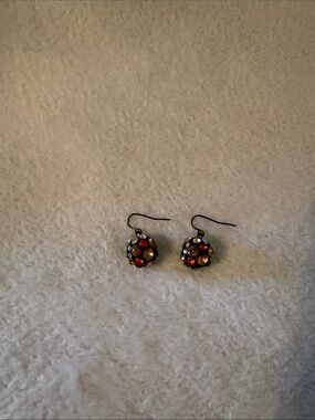 ‼️3/$10‼️ Multi-Colored Crystal Cluster Drop Earrings